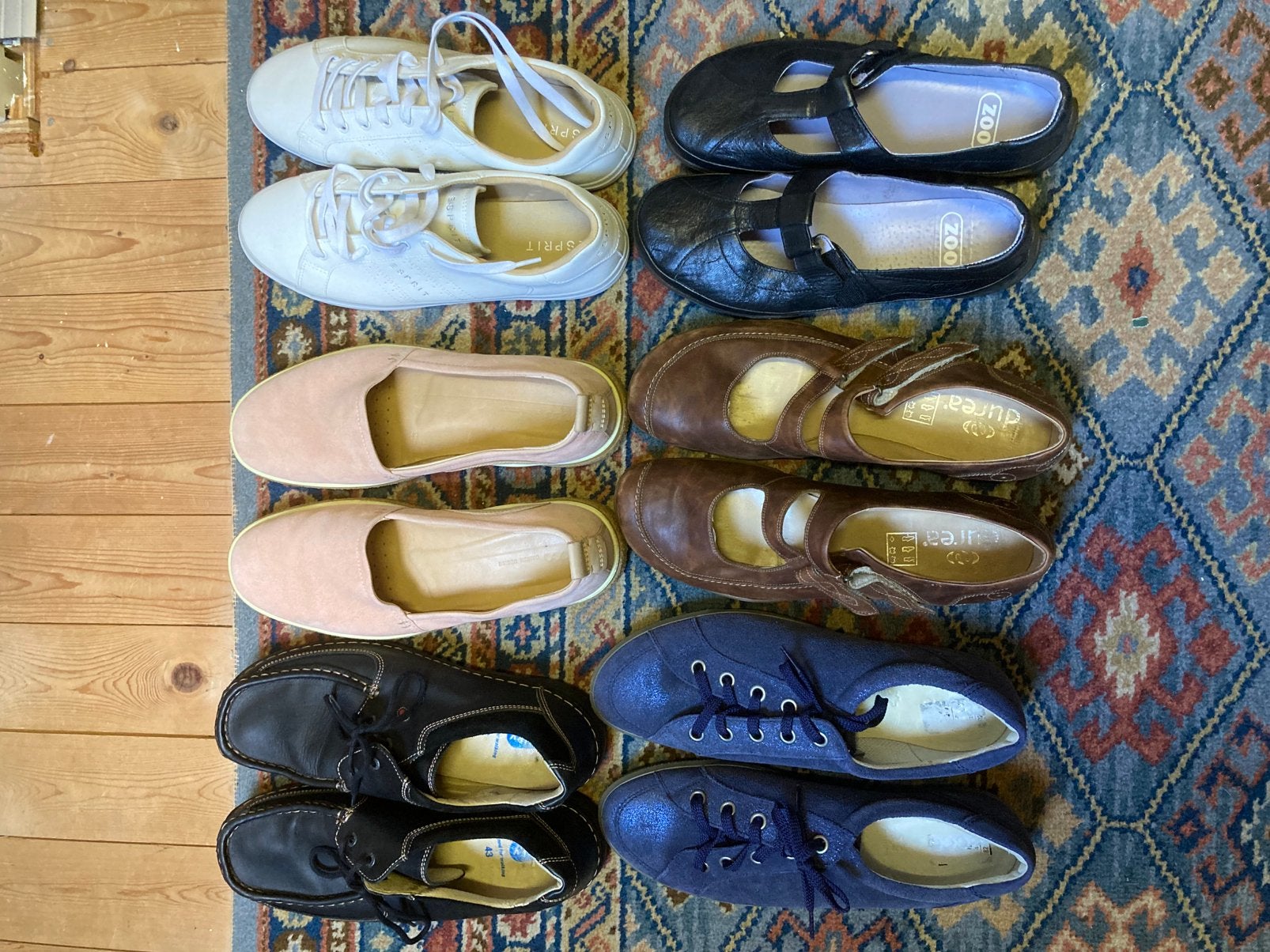 Damesschoenen maat 43, 20 paar, Ophalen, Zo goed als nieuw, Overige kleuren, Schoenen met lage hakken