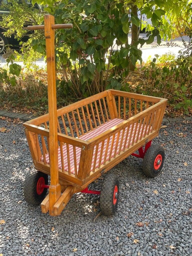 klassieke houten bolderkar, Ophalen, Gebruikt
