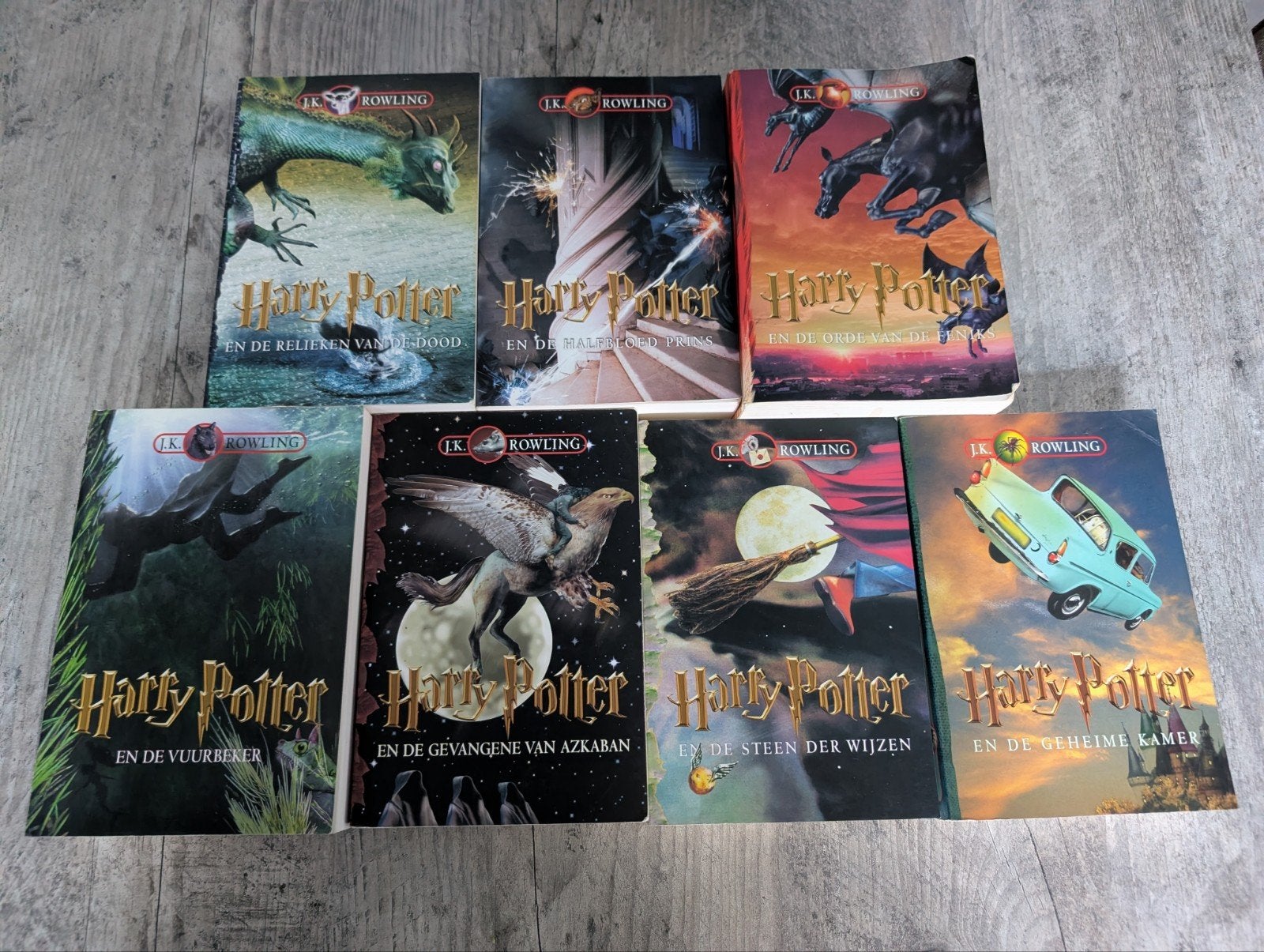 Harry Potter boeken deel 1 t/m 7, Boeken, Ophalen of Verzenden, Gelezen, J.K. Rowling