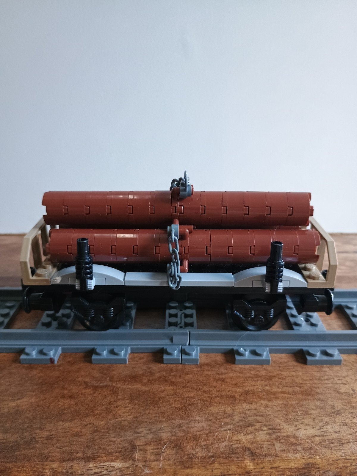 Lego treinwagon met boomstammen uit de set 60198, Ophalen, Overige thema's, Lego, Zo goed als nieuw