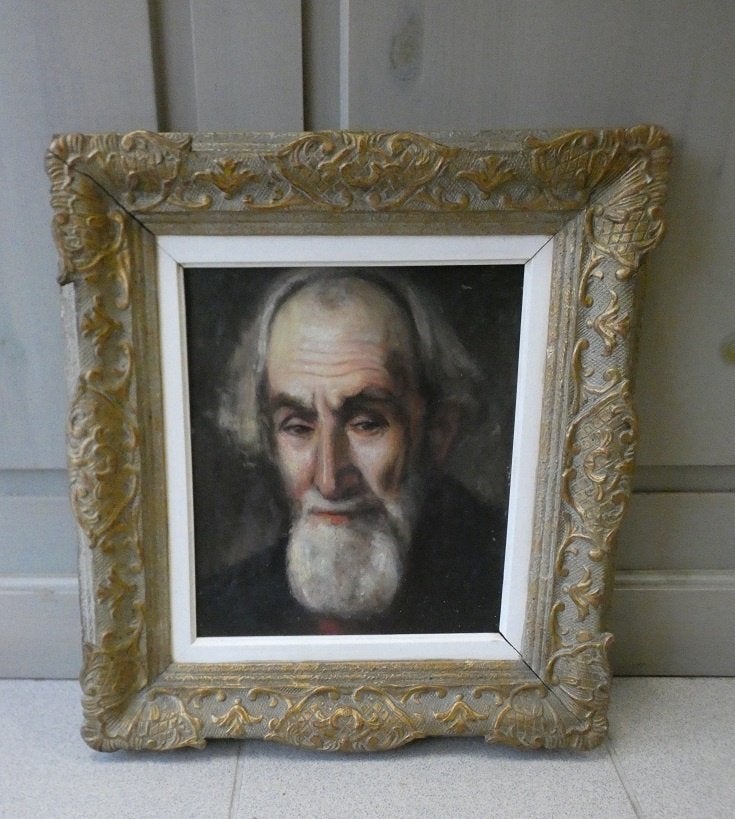 portret op metaal., Antiek en Kunst, Ophalen of Verzenden, Portret of Personen