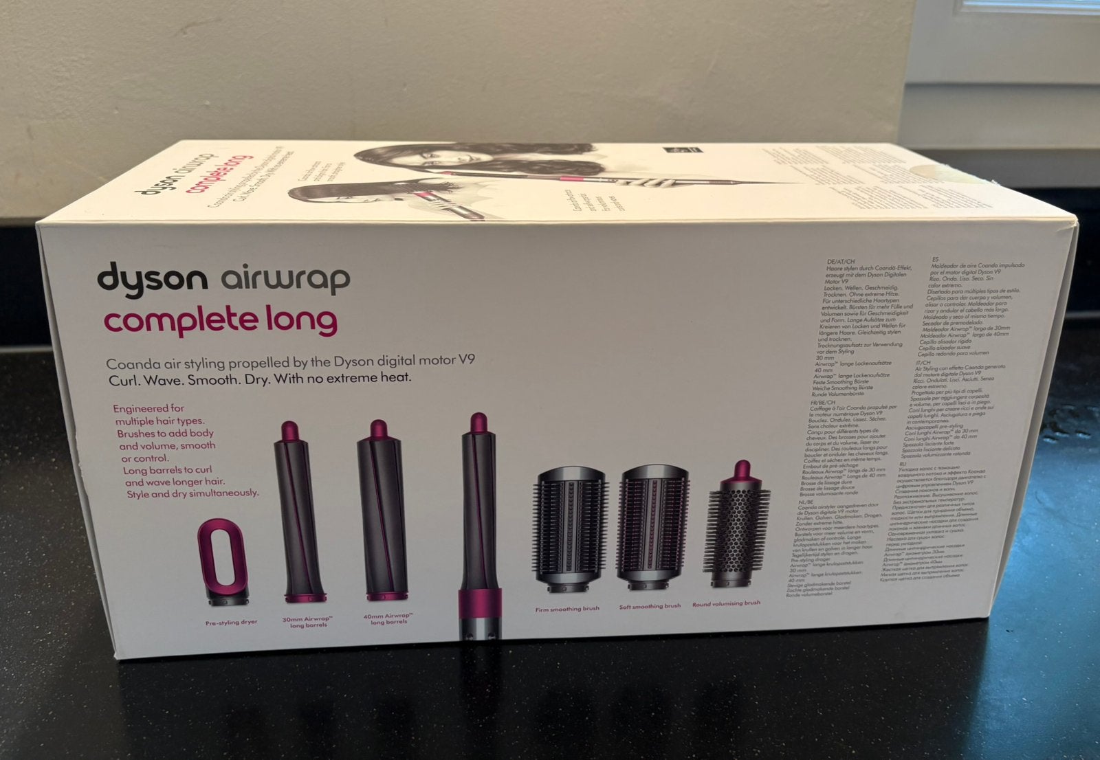 Dyson airwrap long roze, Sieraden, Tassen en Uiterlijk, Verzenden, Gebruikt, Föhn of Haardroger