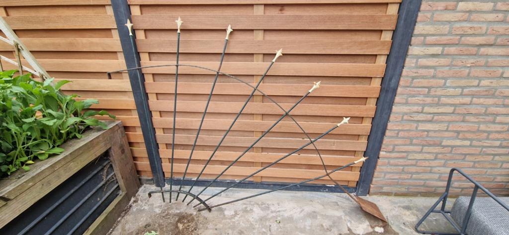 Gietijzeren afscheiding, Tuin en Terras, Ophalen, Gebruikt