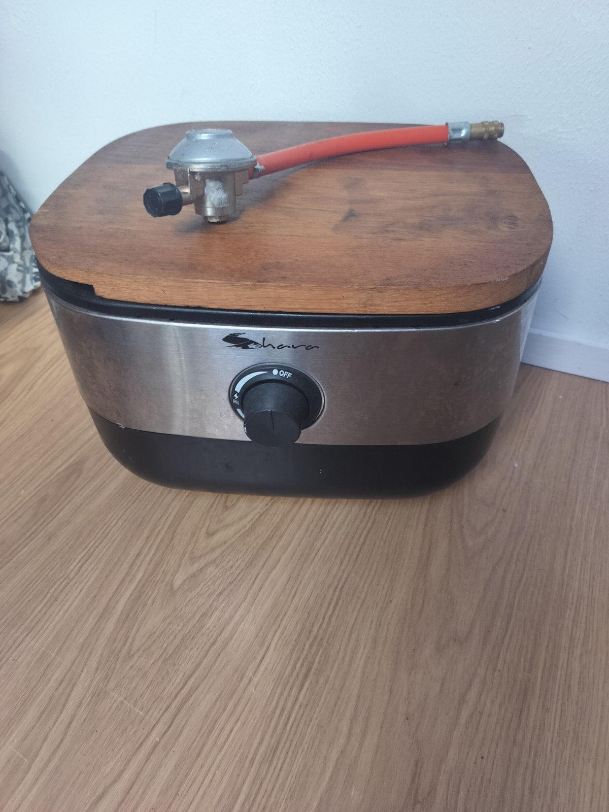Sahara Mini BBQ (to go)met gietijzeren grillplaat en gasfles, Ophalen, Gebruikt, Sahara