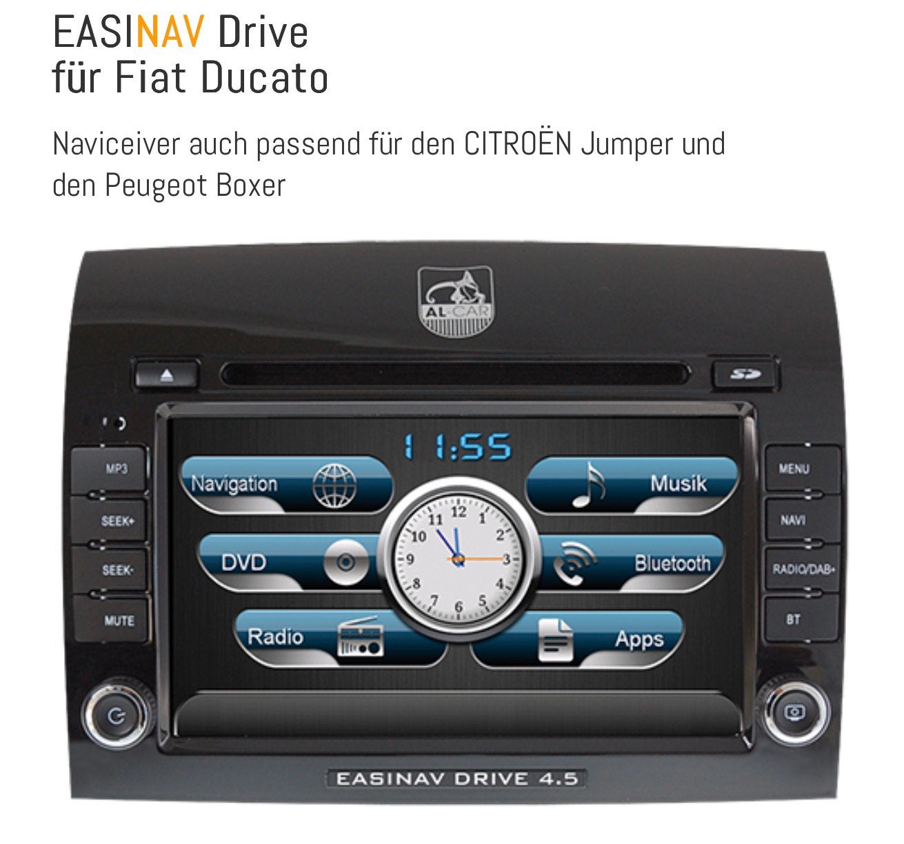 Camper fiat ducato citroen jumper navigatie/radio, Ophalen of Verzenden, Gebruikt
