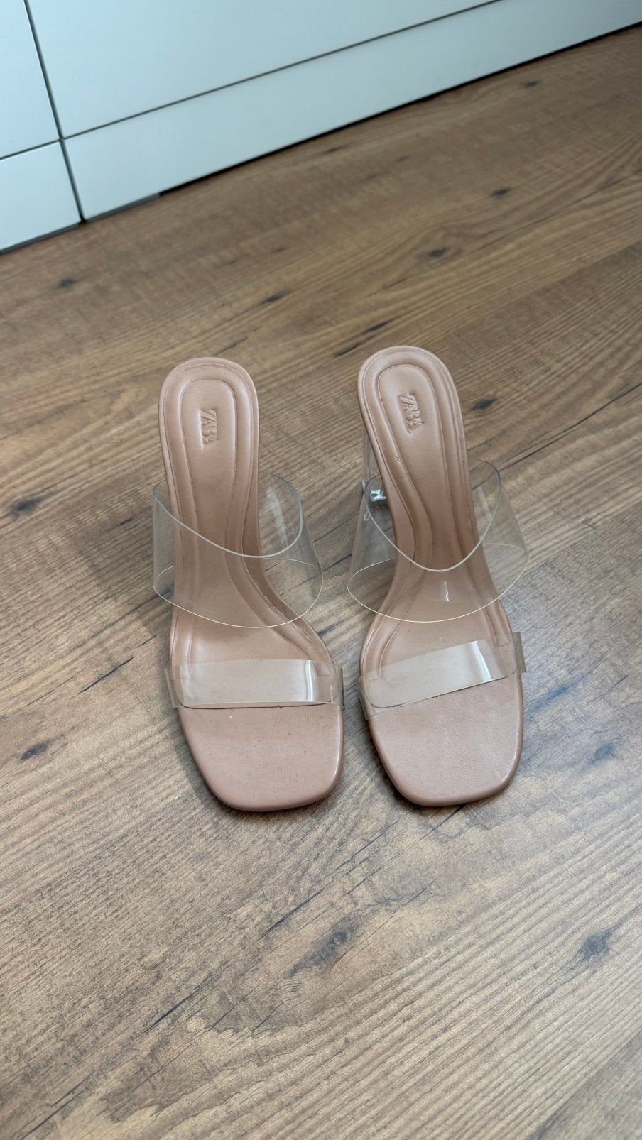 Zara hakken maat 38, Beige, Zo goed als nieuw, Sandalen of Muiltjes, Ophalen of Verzenden