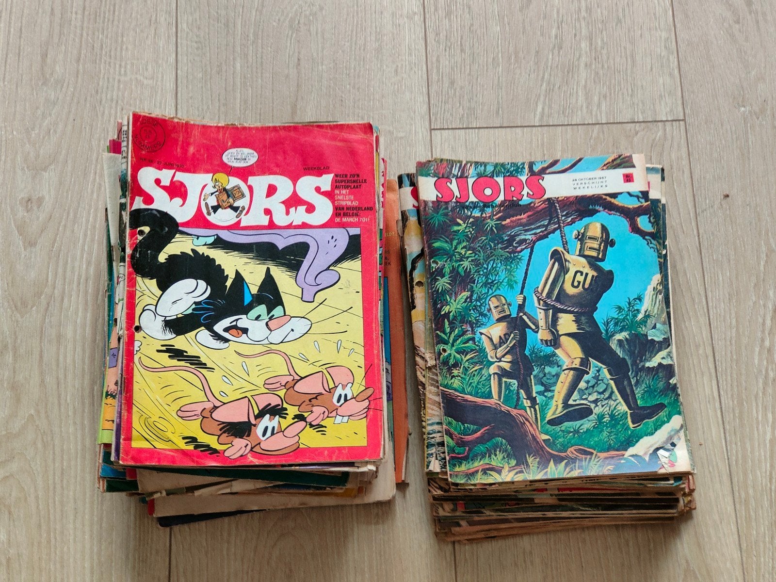 Flinke stapel(s) Sjors stripweekbladen jaren 60/70l, Verzamelen, Tijdschriften, Kranten en Knipsels, Ophalen, 1960 tot 1980, Tijdschrift