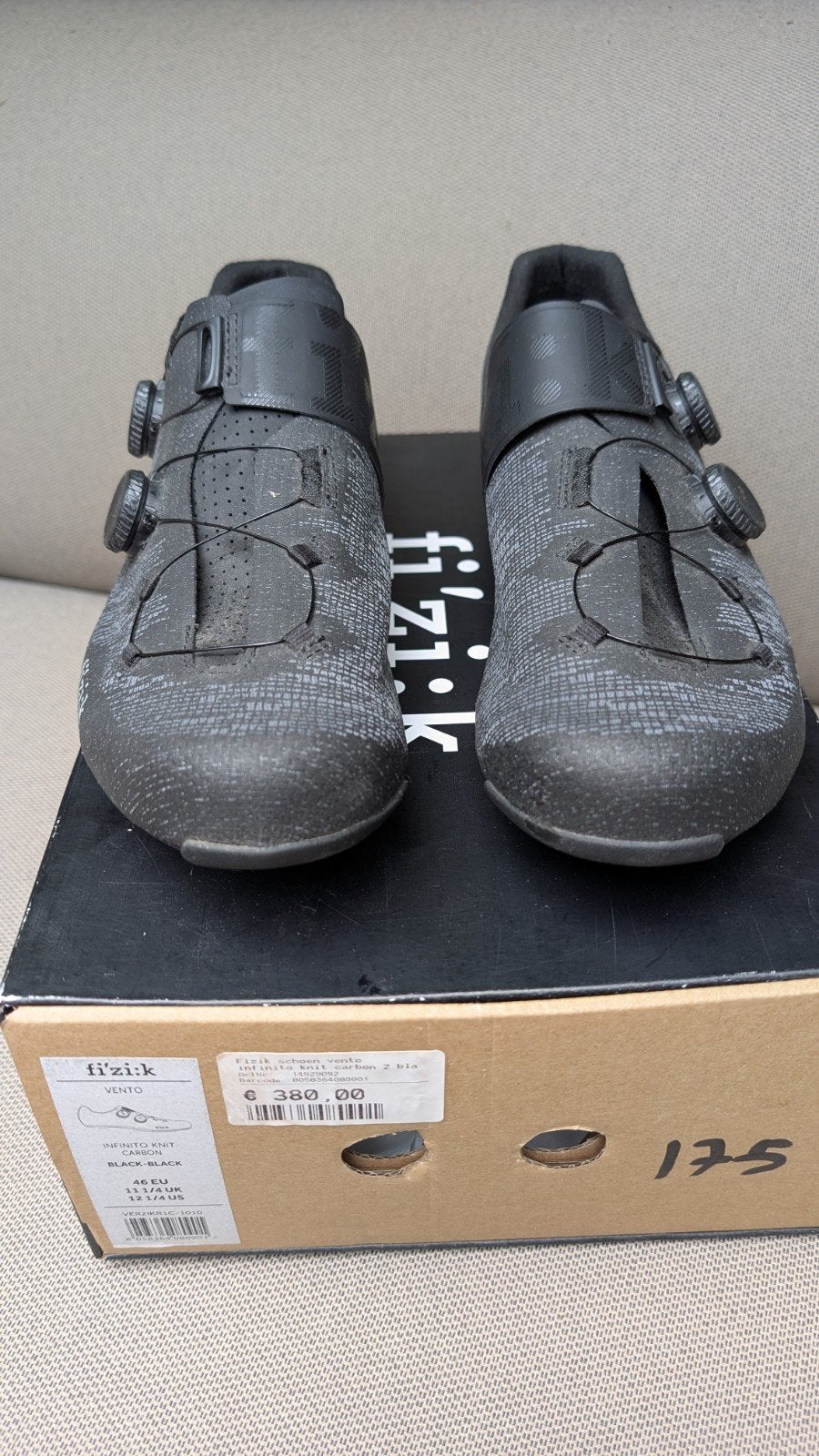 Fietsschoenen Fizik Vento Infinity Carbon Knit 2 maat 46, Ophalen of Verzenden, Zo goed als nieuw, Overige maten, Schoenen