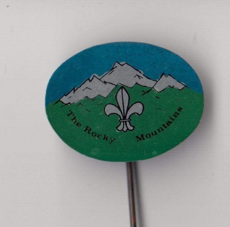Scouting The Rocky Mountains speldje, Verzamelen, Gebruikt, Niet vindbaar, Niet vindbaar, Speldje of Pin