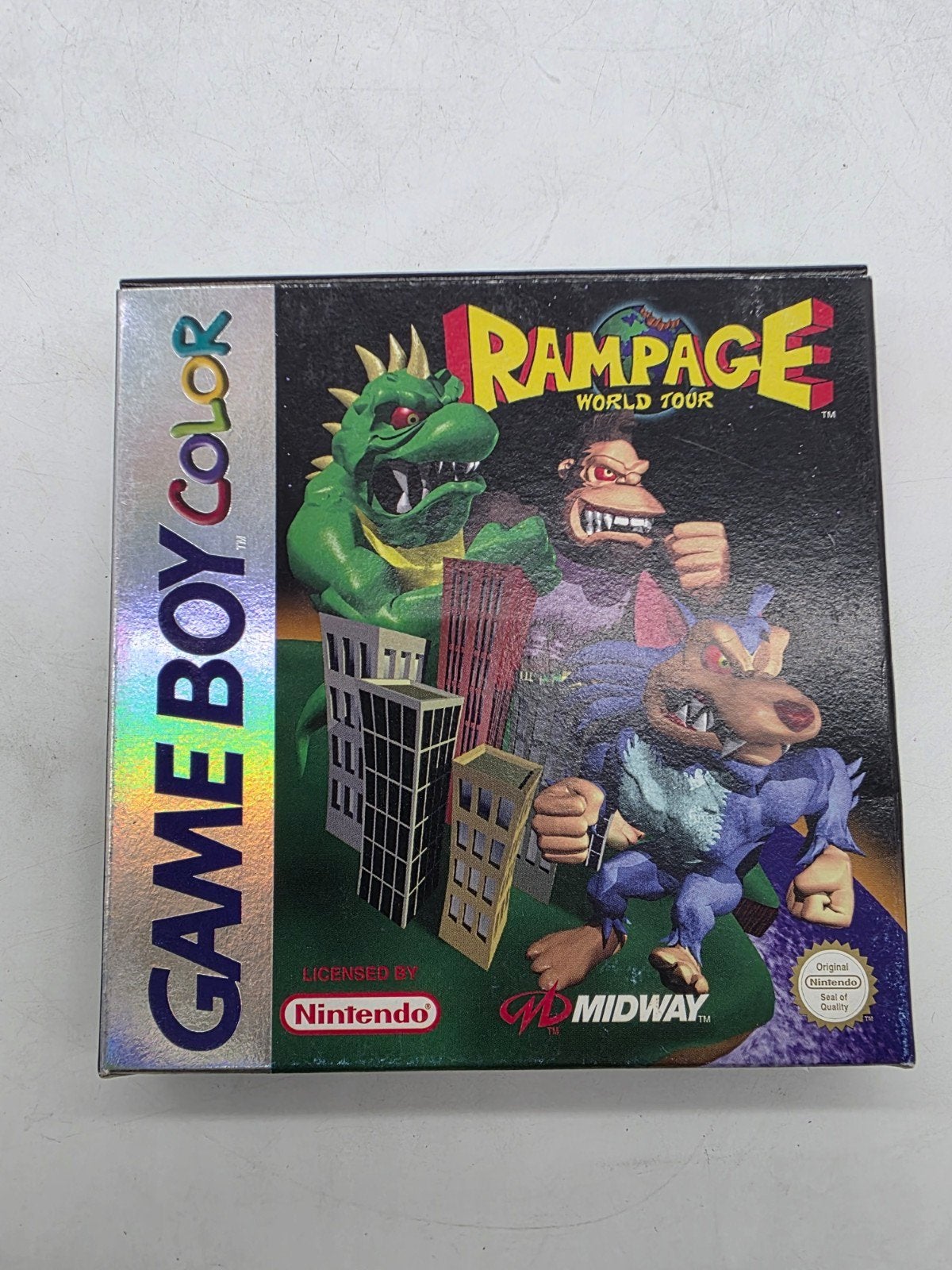 "Rampage World Tour" Nintendo Gameboy Color Game boy CIB, Avontuur en Actie, 1 speler, Ophalen of Verzenden, Zo goed als nieuw