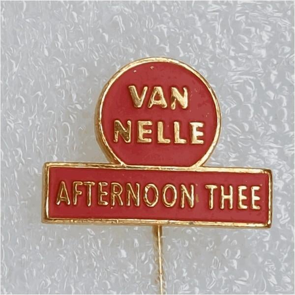 SP1443 Speldje Van Nelle Afternoon thee, Verzamelen, Speldjes, Pins en Buttons, Ophalen of Verzenden, Gebruikt, Merk