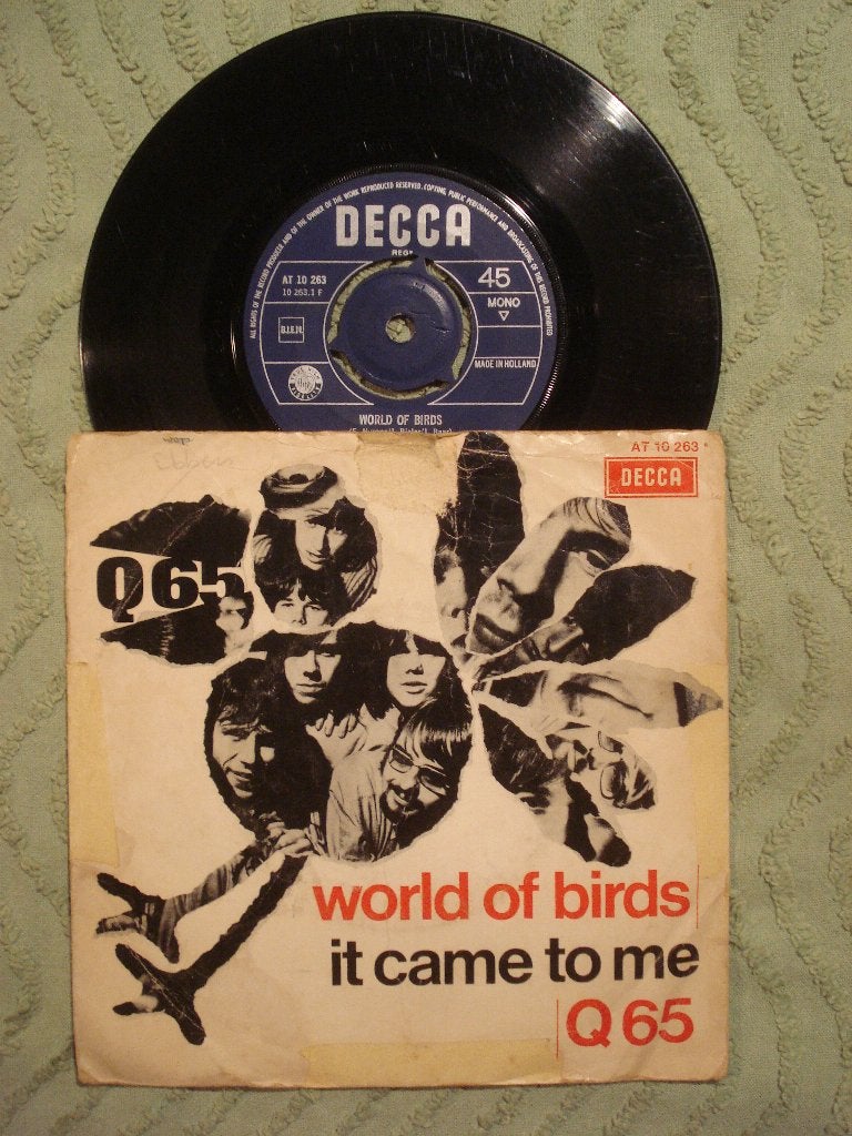 Q65 7" Vinyl Single: ‘World of birds’ (Nederland), Cd's en Dvd's, Vinyl Singles, Ophalen of Verzenden, Gebruikt, 7 inch, Rock en Metal