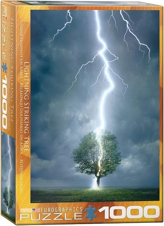 NIEUW puzzel 1000 Lightning Striking Tree Bliksemschicht, Ophalen of Verzenden, 500 t/m 1500 stukjes, Nieuw, Legpuzzel
