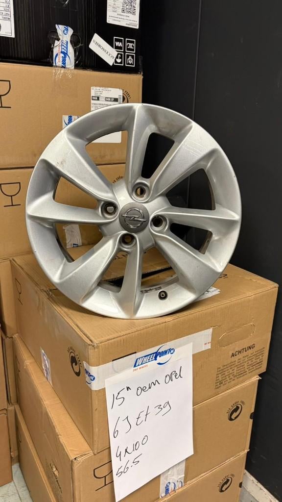 15'' Originele Opel Velgen 4x100 Opel Corsa Adam Astra, Gebruikt, 15 inch, Velg(en), Personenwagen