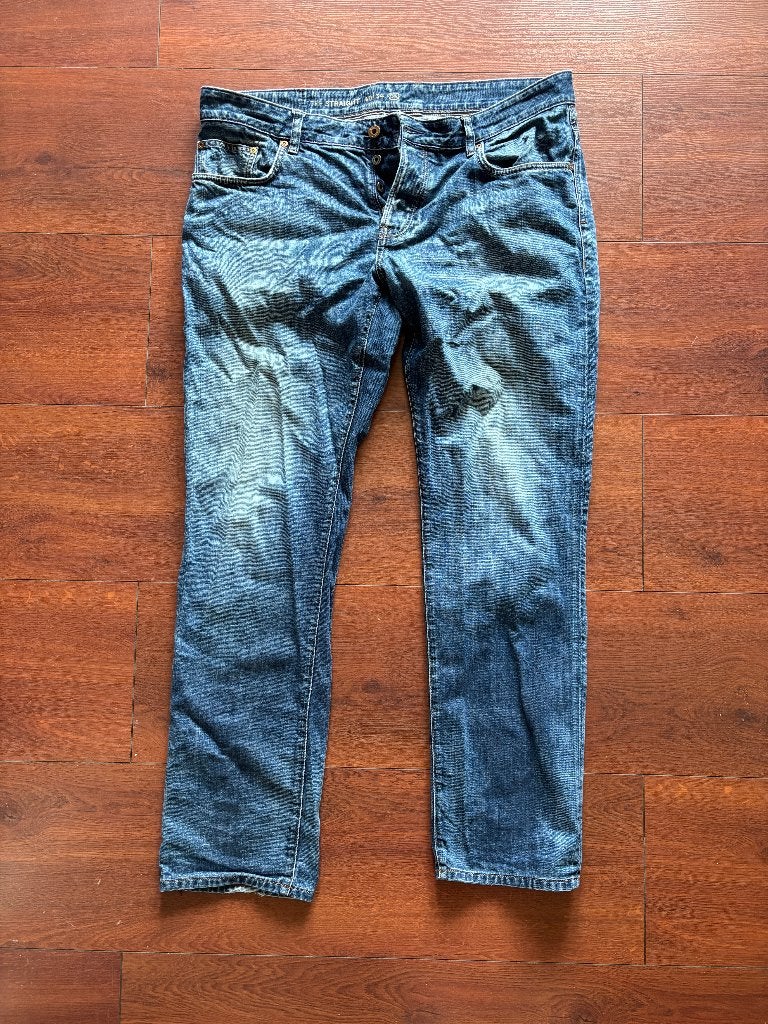 Heren broeken maat 40/34 en 36/34, Blauw, Overige maten, Gedragen, C&A