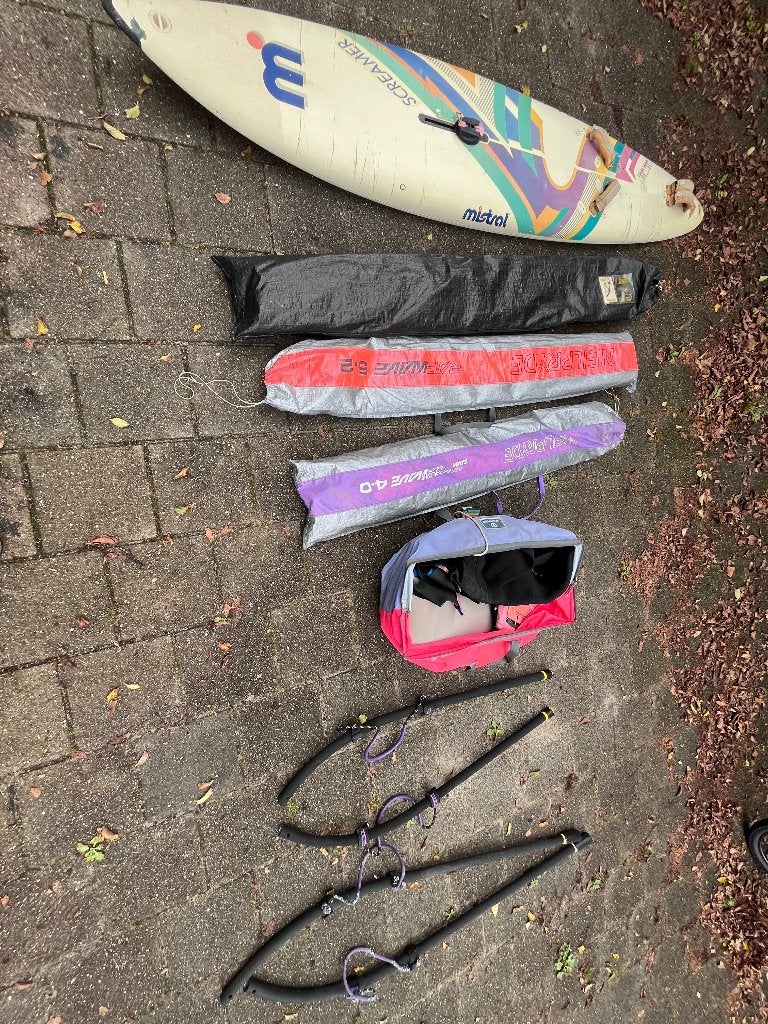 Surfplank Mistral Screamer, Ophalen, Gebruikt, 5 tot 6.5 m², Met mast