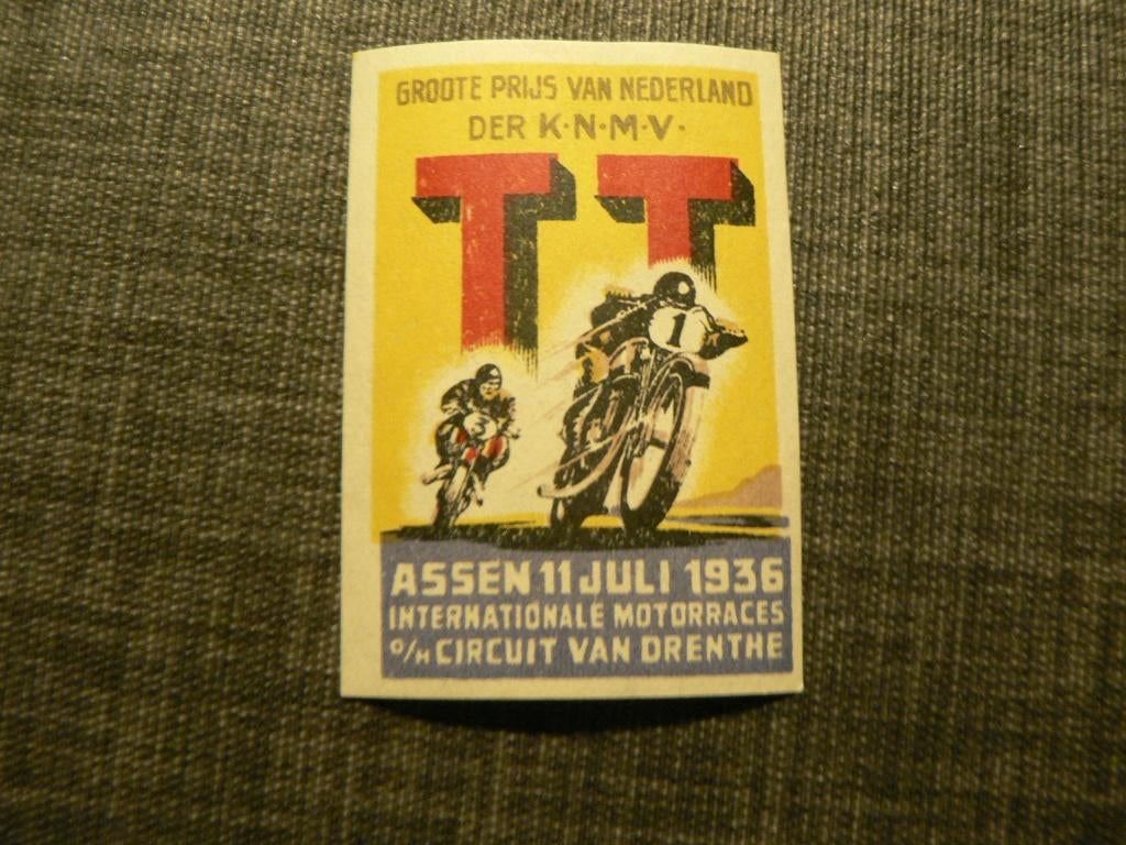 tt assen sluitzegels wegrace 1936 en 1935 plus rai, Verzamelen, Ophalen of Verzenden, Gebruikt, Motoren