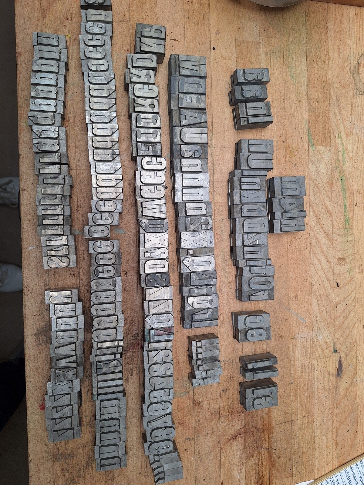 Vintage Loodzetsel Letterpress Lood Letters en Cijfers, Verzenden