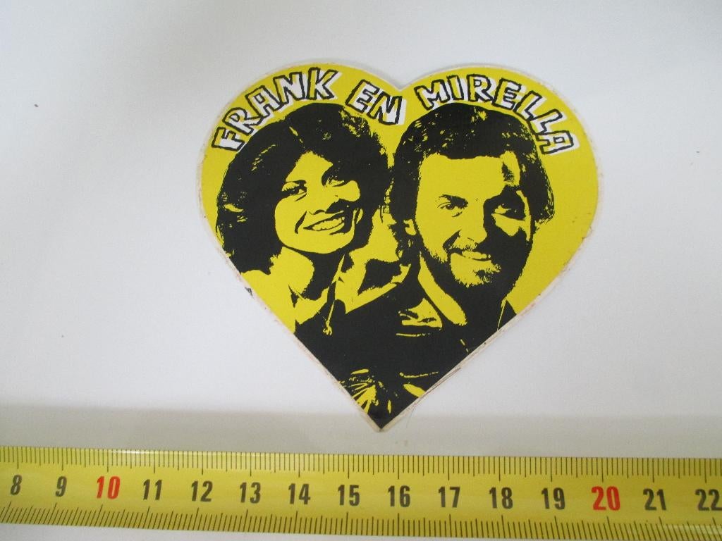 sticker Frank en Mirella  TELSTAR  Mucic Weert  J. Hoes, Verzamelen, Ophalen, Zo goed als nieuw