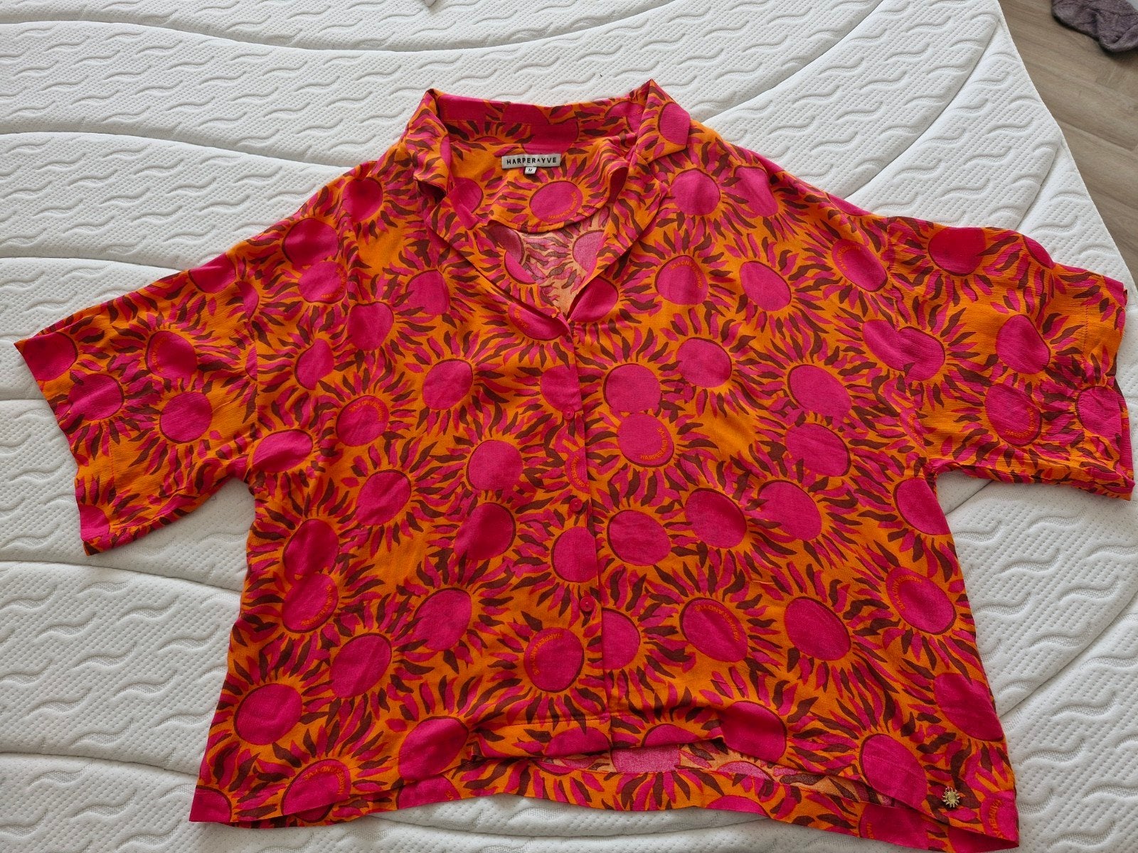 Harper & Yve blouse met zonneprint - Maat M, Maat 38/40 (M), Oranje, Ophalen of Verzenden, Zo goed als nieuw