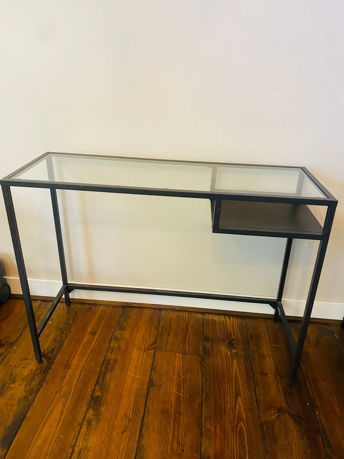 IKEA VITTSJÖ laptoptafel / bureau (glas en metaal), Ophalen, Gebruikt, IKEA, Computerbureau