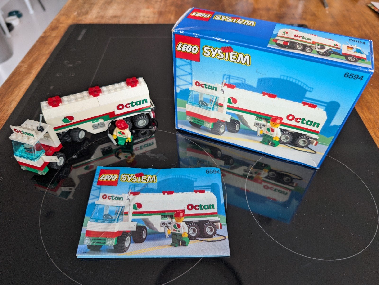 Complete LEGO System 6594 Tankwagen Octan met doos en boekje, Gebruikt, Overige thema's, Lego, Ophalen of Verzenden