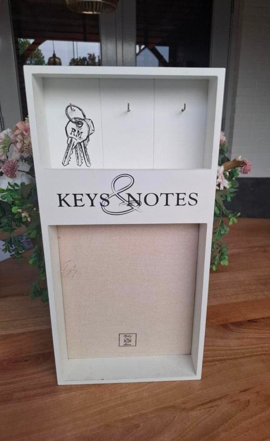 Sleutelrekje met notitiebord - Keys & Notes, Hout, Gebruikt, Ophalen of Verzenden, Landelijk