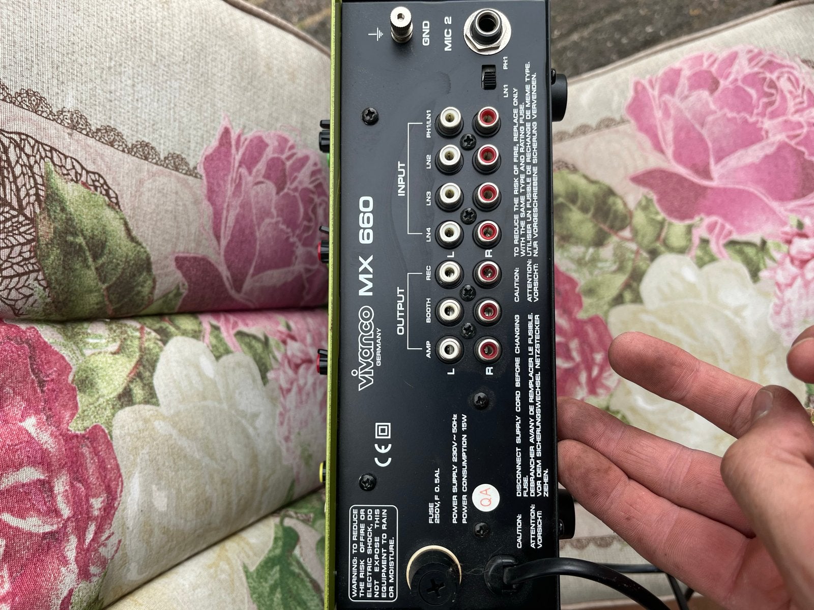 Vivanco MX 660 DJ Mixer - met microfooningang, Ophalen, Gebruikt, Minder dan 5 kanalen, Microfooningang