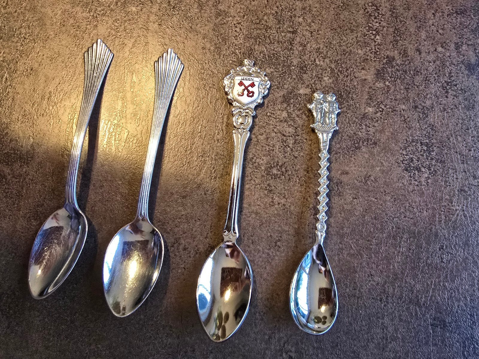 Set van 4 vintage theelepeltjes te koop, Ophalen of Verzenden