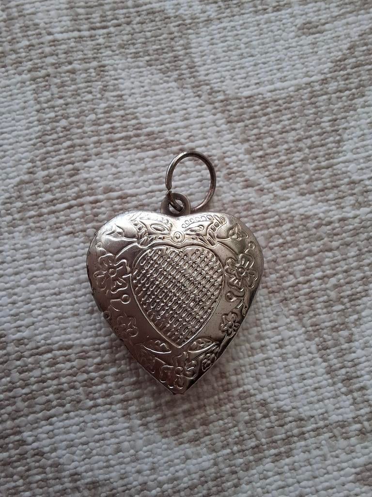 Vintage Hart Medaillon Hanger, Overige materialen, Gebruikt, Ophalen of Verzenden, Hart