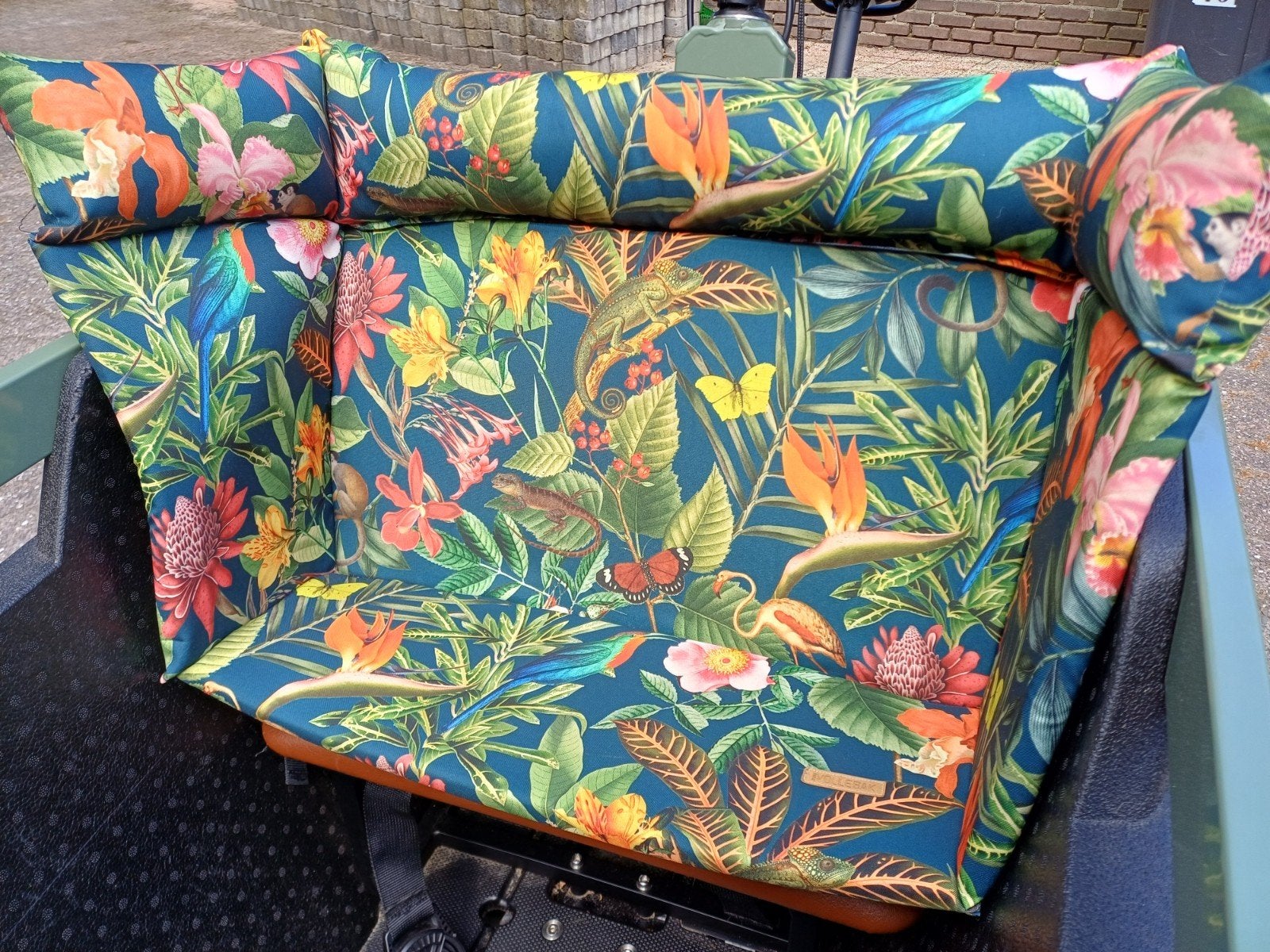 Bakfiets kussen lovens jungle print - Studio Vollebak, Ophalen of Verzenden, Zo goed als nieuw, 80 kg of meer