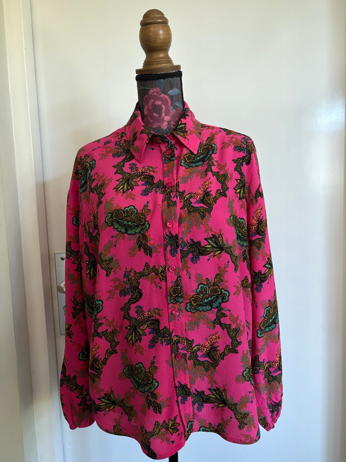 ALIX The Label Blouse Roze met Paisley Print Maat M, Ophalen of Verzenden, Zo goed als nieuw, Maat 38/40 (M), Roze