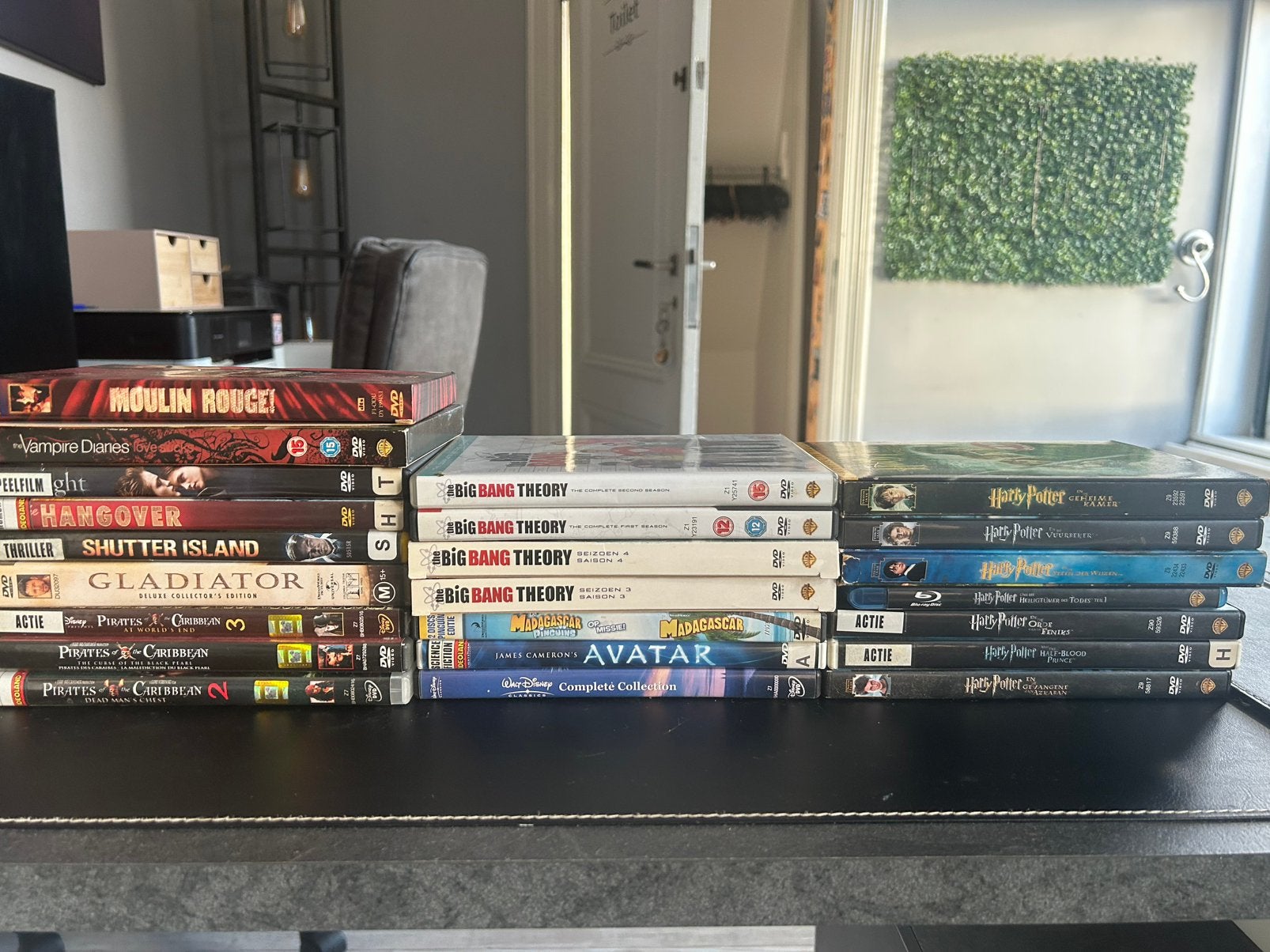 Grote DVD collectie Harry Potter, Big Bang Theory + films, Alle leeftijden, Inclusief doosje, Overige genres, Nederlands