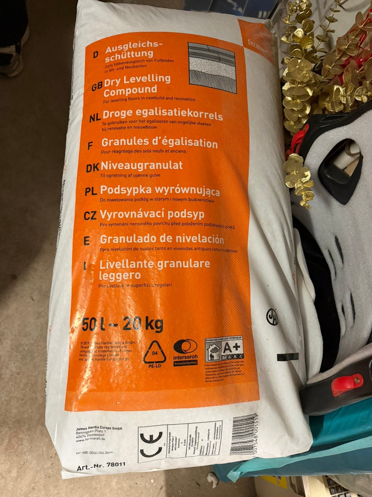FERMACELL droge egalisatie korrels, 20 kg, Doe-het-zelf en Verbouw, Overige materialen, Nieuw, 15 m² of meer, Vloerisolatie