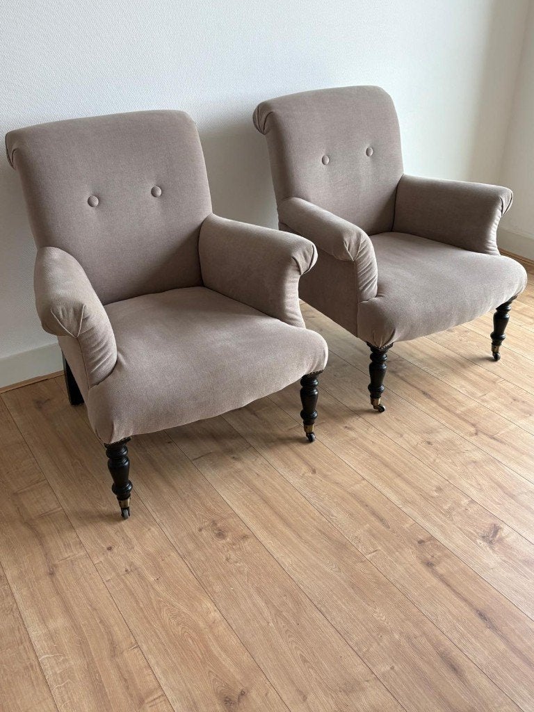 Twee nieuw gestoffeerde fauteuils, Huis en Inrichting, Fauteuils, Ophalen, 75 tot 100 cm, Zo goed als nieuw, 75 tot 100 cm