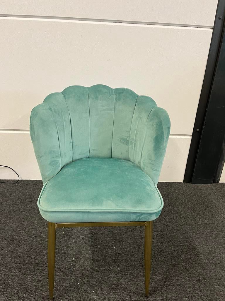 Elegante Velvet Schelpstoel (set van 5), Ophalen, Zo goed als nieuw, Overige kleuren, Vijf, Zes of meer stoelen