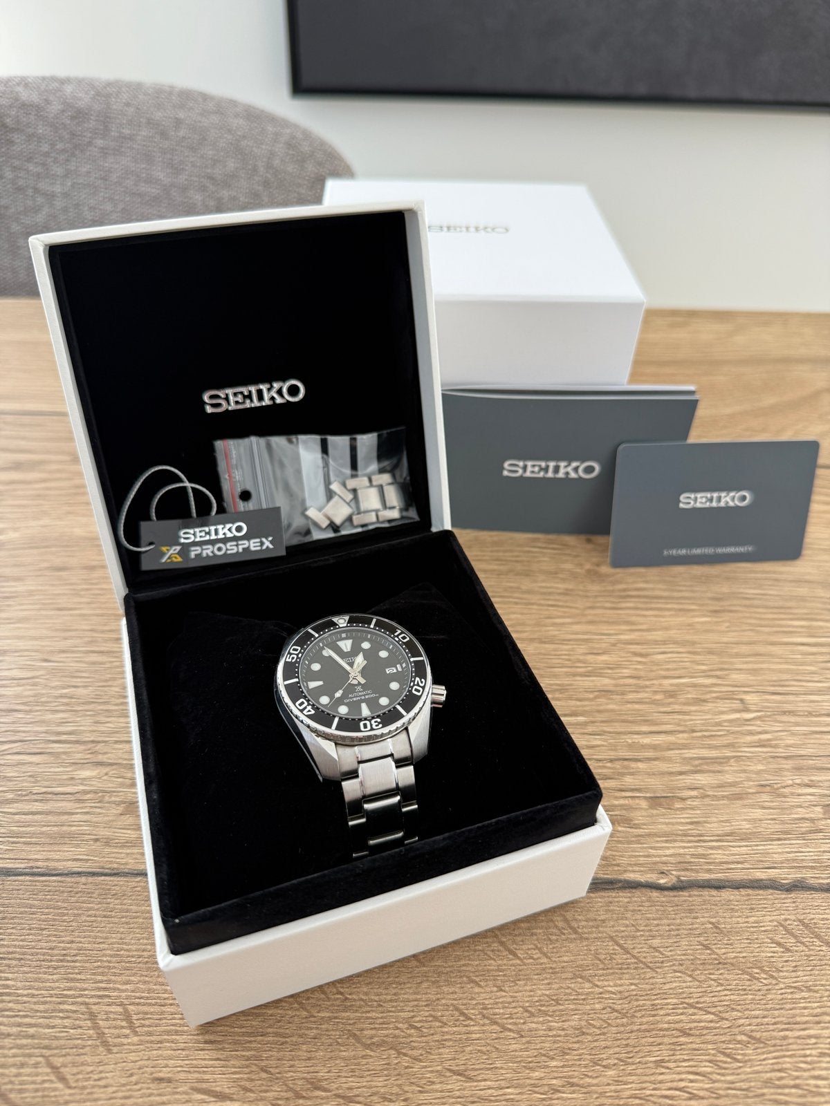 Seiko Prospex Sumo SPB101J1 – Bijna nieuw – Garantie, Sieraden, Tassen en Uiterlijk, Staal, Polshorloge, Ophalen of Verzenden