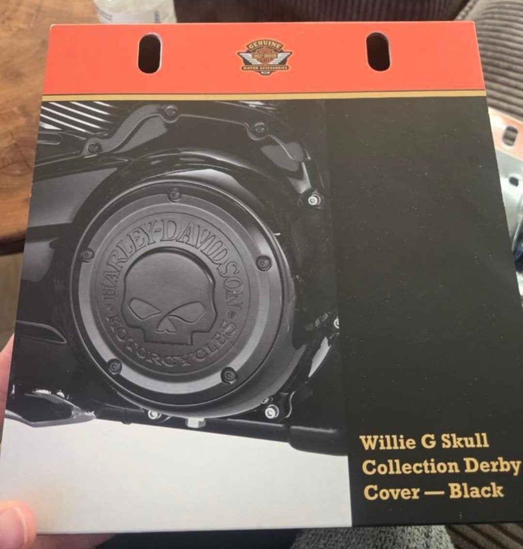Harley-Davidson Willie G Skull Derby Cover Zwart, Motoren, Ophalen of Verzenden, Nieuw