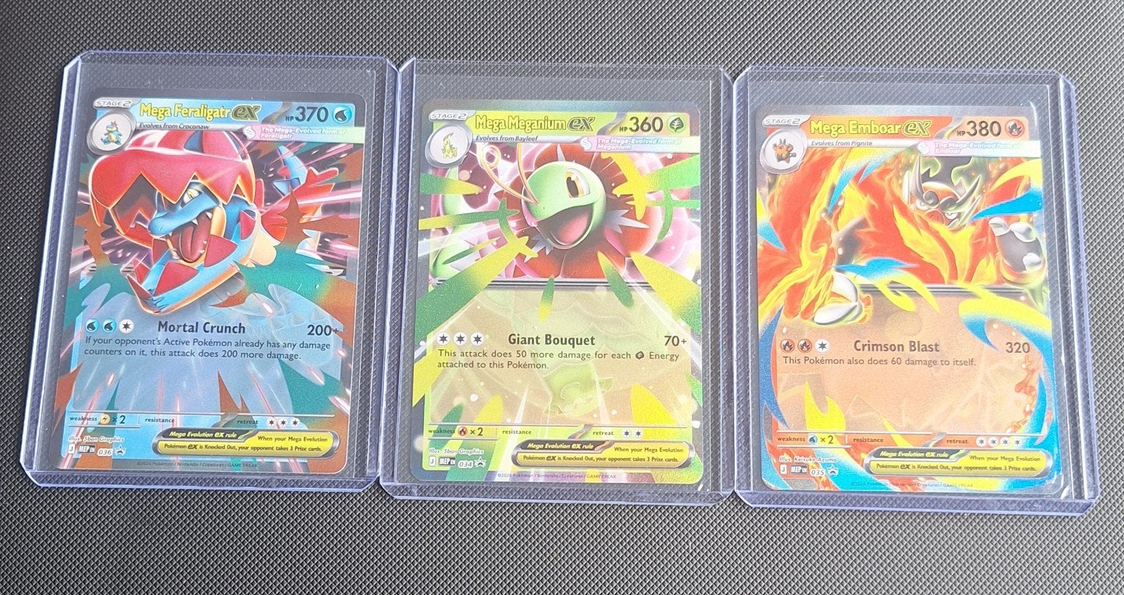 Mega Emboar ex, Meganium ex, feraligatr ex, Ophalen, Zo goed als nieuw