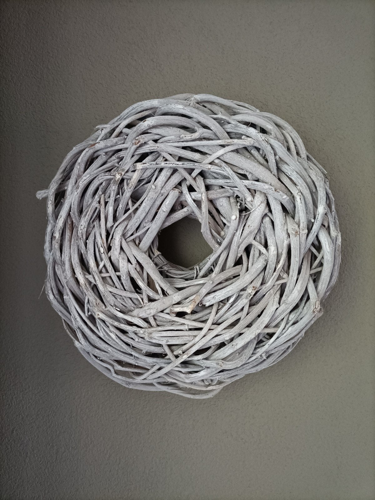 Decoratieve Krans van Natuurlijk Materiaal - Grijs, Huis en Inrichting, Ophalen, Zo goed als nieuw, Krans, Natuurlijk materiaal
