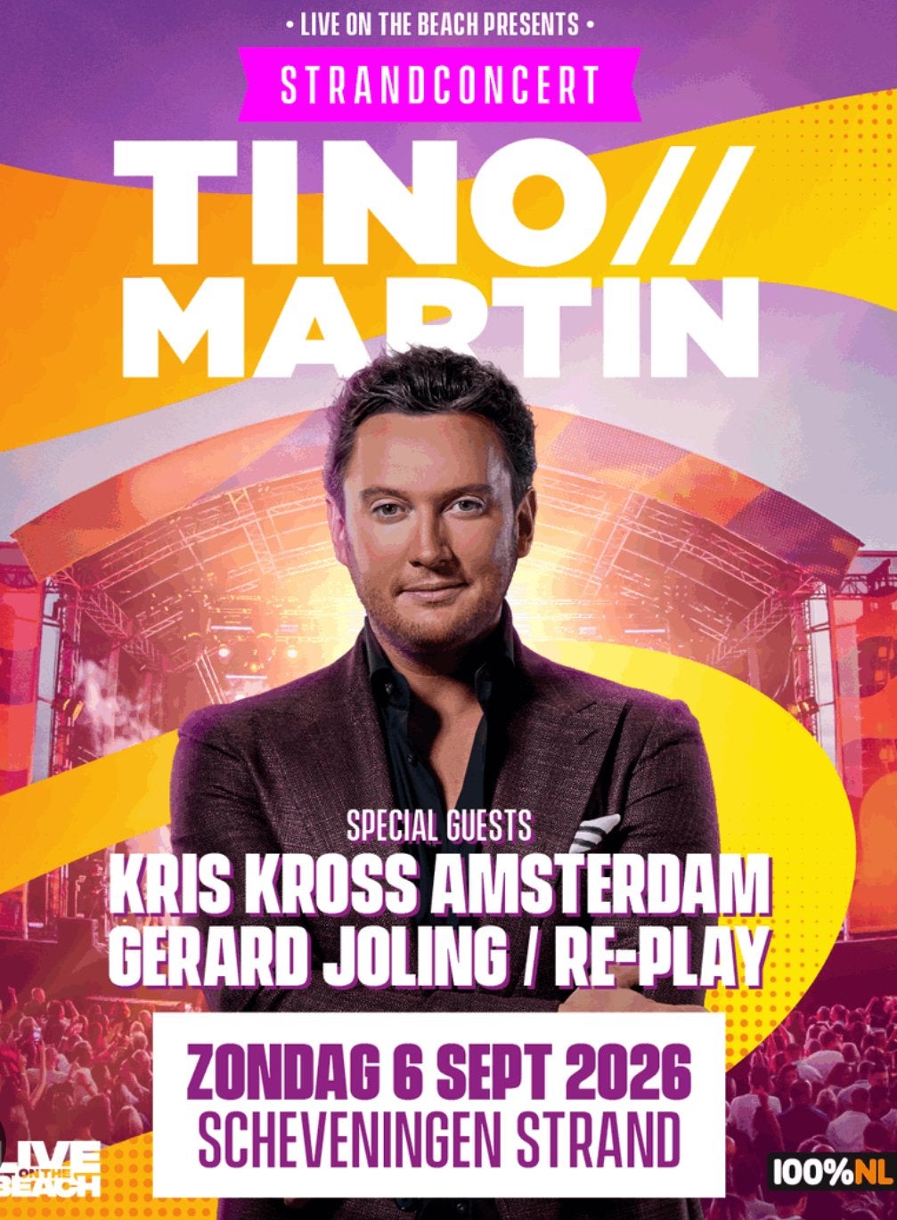 2x Tino Martin LIVE on the BEACH 2026, Twee personen, September