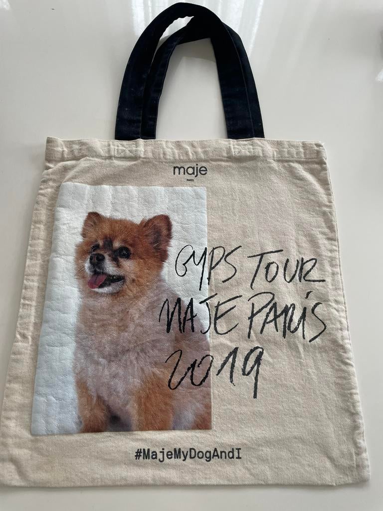 Maje shopper, My dog and I, Sieraden, Tassen en Uiterlijk, Tassen | Damestassen, Ophalen of Verzenden, Zo goed als nieuw, Shopper