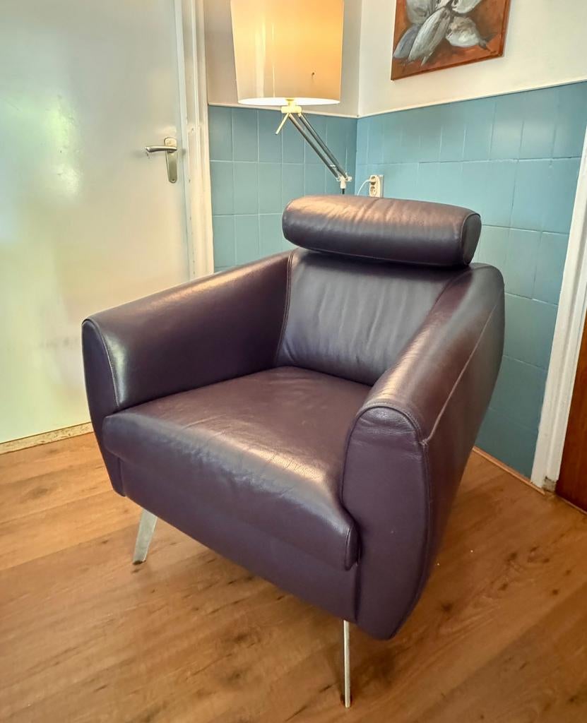 Montel Leren Fauteuil - Comfortabel en Stijlvol, Overige kleuren, Ophalen of Verzenden, Zo goed als nieuw, Leer