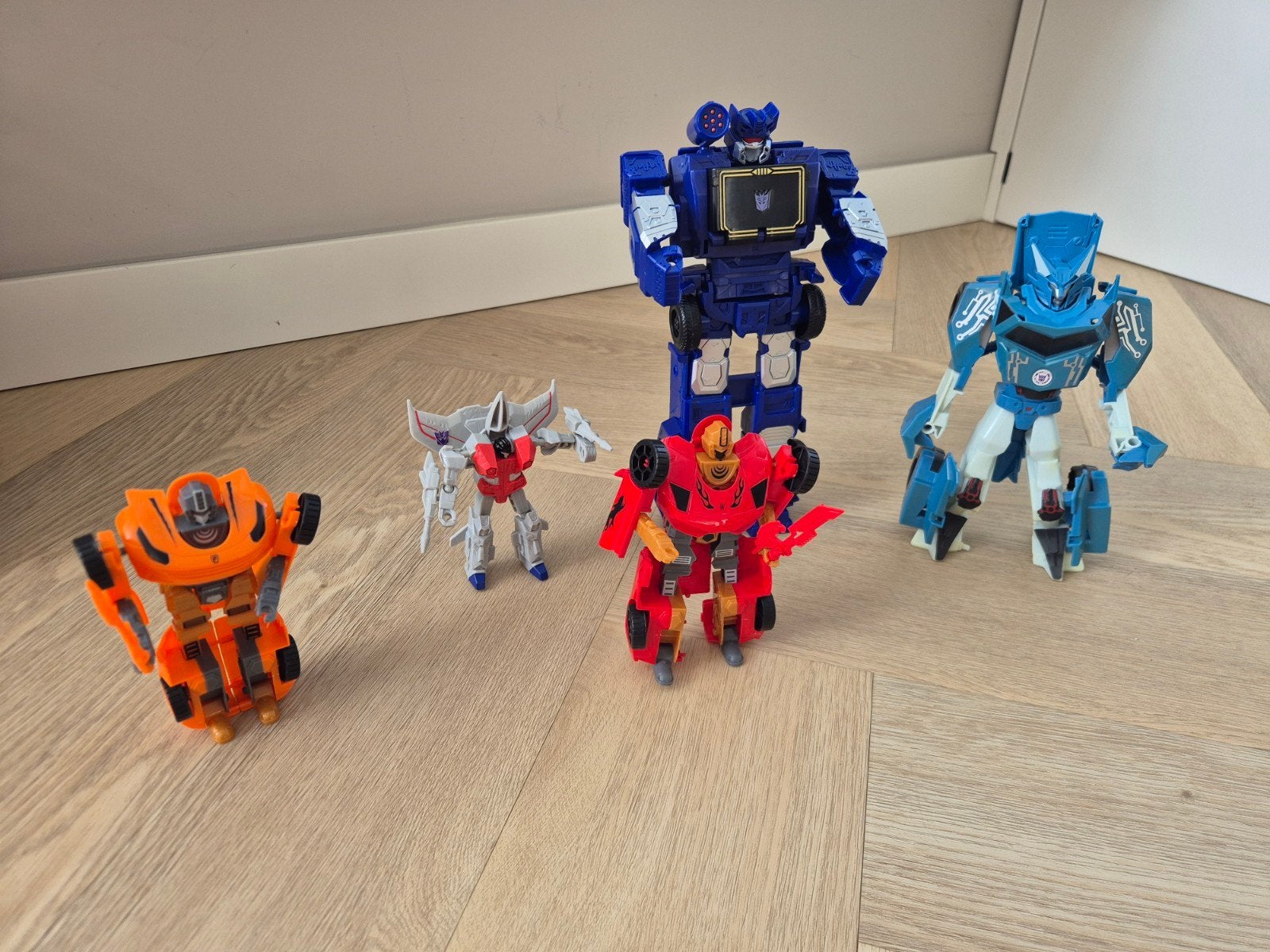 Transformers set van 5 figuren - Soundwave, Bumblebee, etc., Ophalen of Verzenden