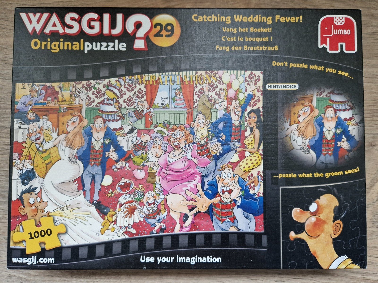 Wasgij Original 29: Catching Wedding Fever! 1000 stukjes, Ophalen of Verzenden, 500 t/m 1500 stukjes, Zo goed als nieuw, Legpuzzel
