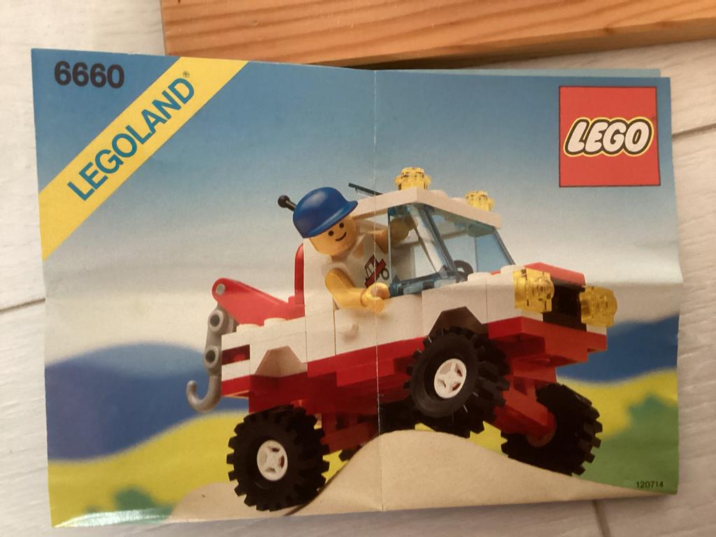 Lego Legoland 6660: kraanwagen met vering en bb, Compleet, Gebruikt, Lego, Ophalen of Verzenden