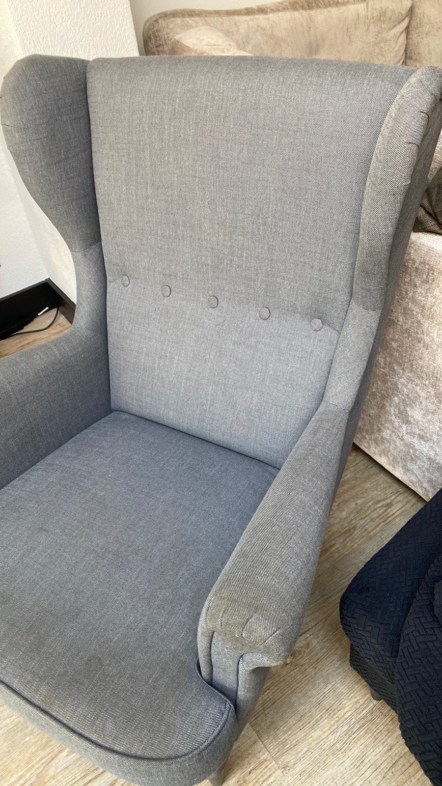 Ikea stoel met voetenbankje gratis, Huis en Inrichting, Fauteuils, Ophalen, Gebruikt, 50 tot 75 cm