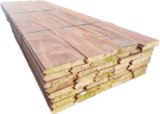 29.12 m2 Azobé hardhouten damwand 5 cm dik - nr: HP71, Ophalen, Planken, Nieuw, Hardhout