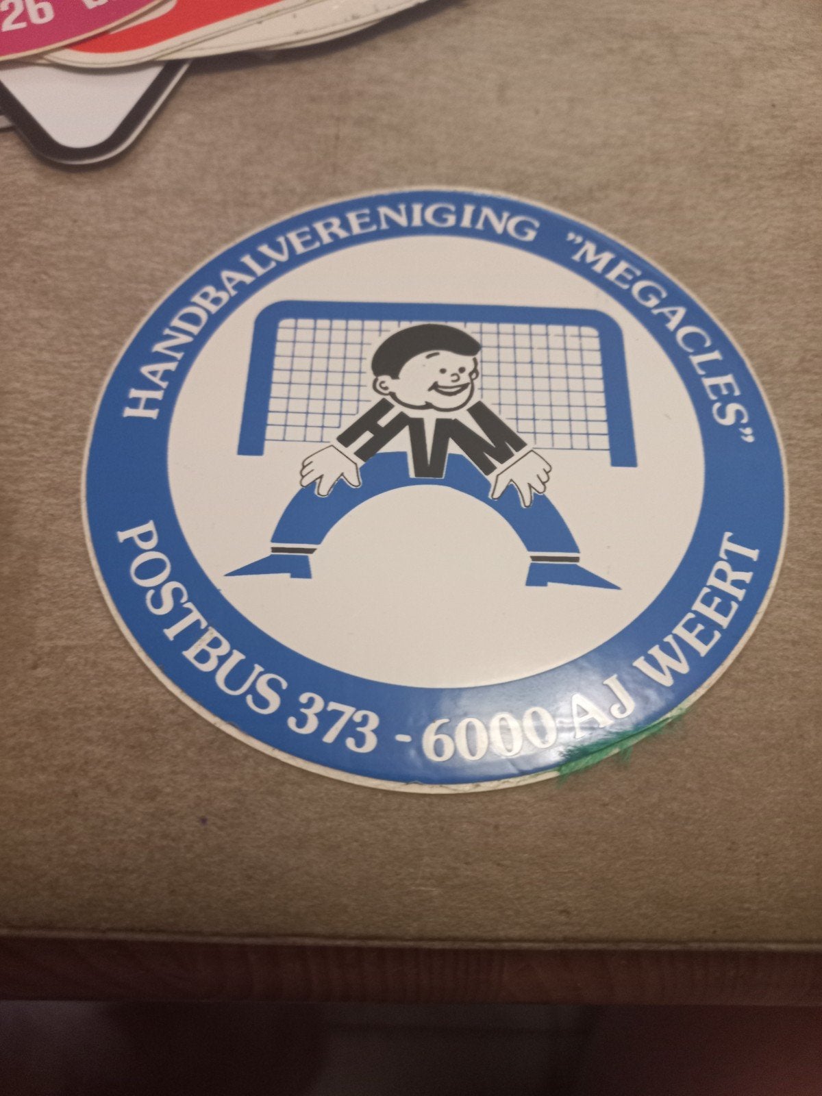 Vintage Handbalvereniging Megacles Weert Sticker, Verzamelen, Ophalen of Verzenden