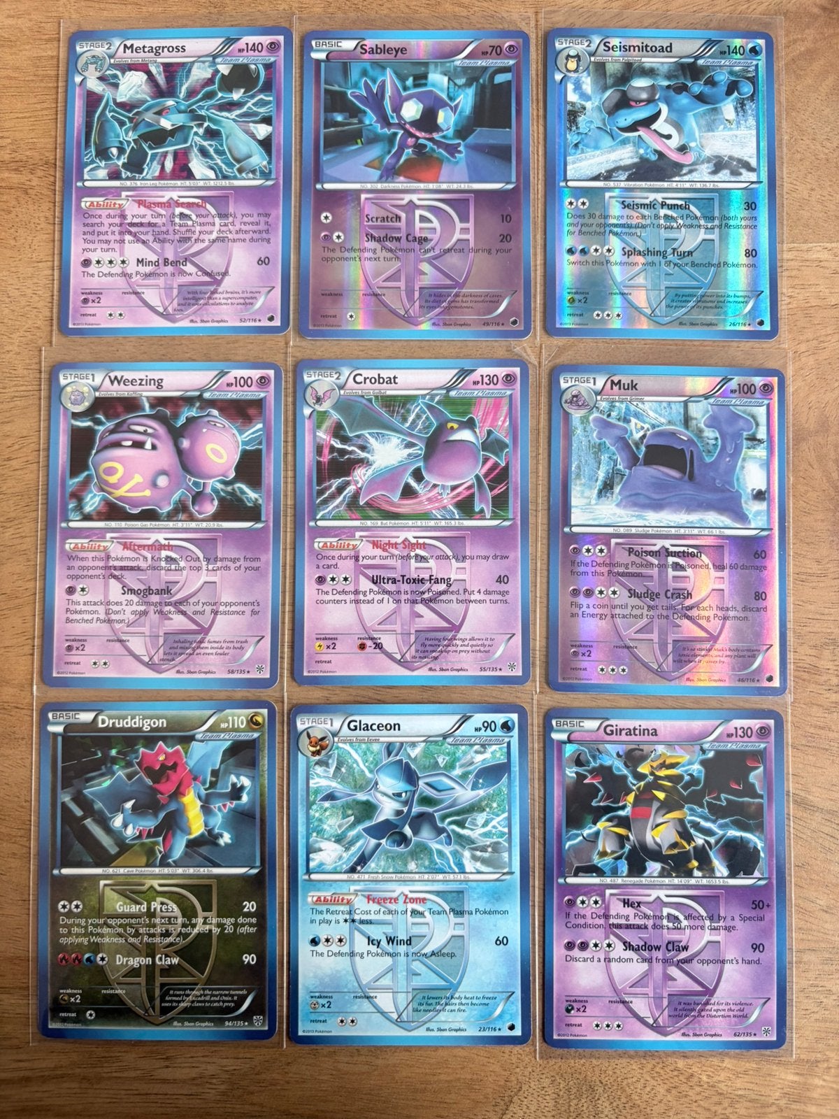 Pokemon Team Plasma holo's, Verzenden, Zo goed als nieuw, Meerdere kaarten, Foil